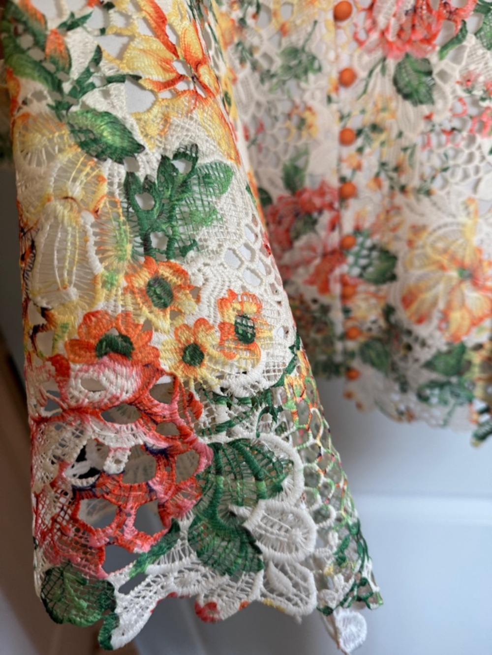 Dalia MacPhee Dress Floral Lace Cottage 
Xl eyelet Shirtdress NWT - Picture 9 of 12